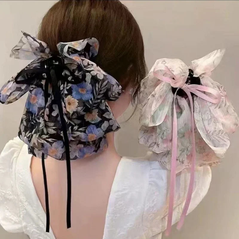 Stylish Vintage Satin Bow Hairpin